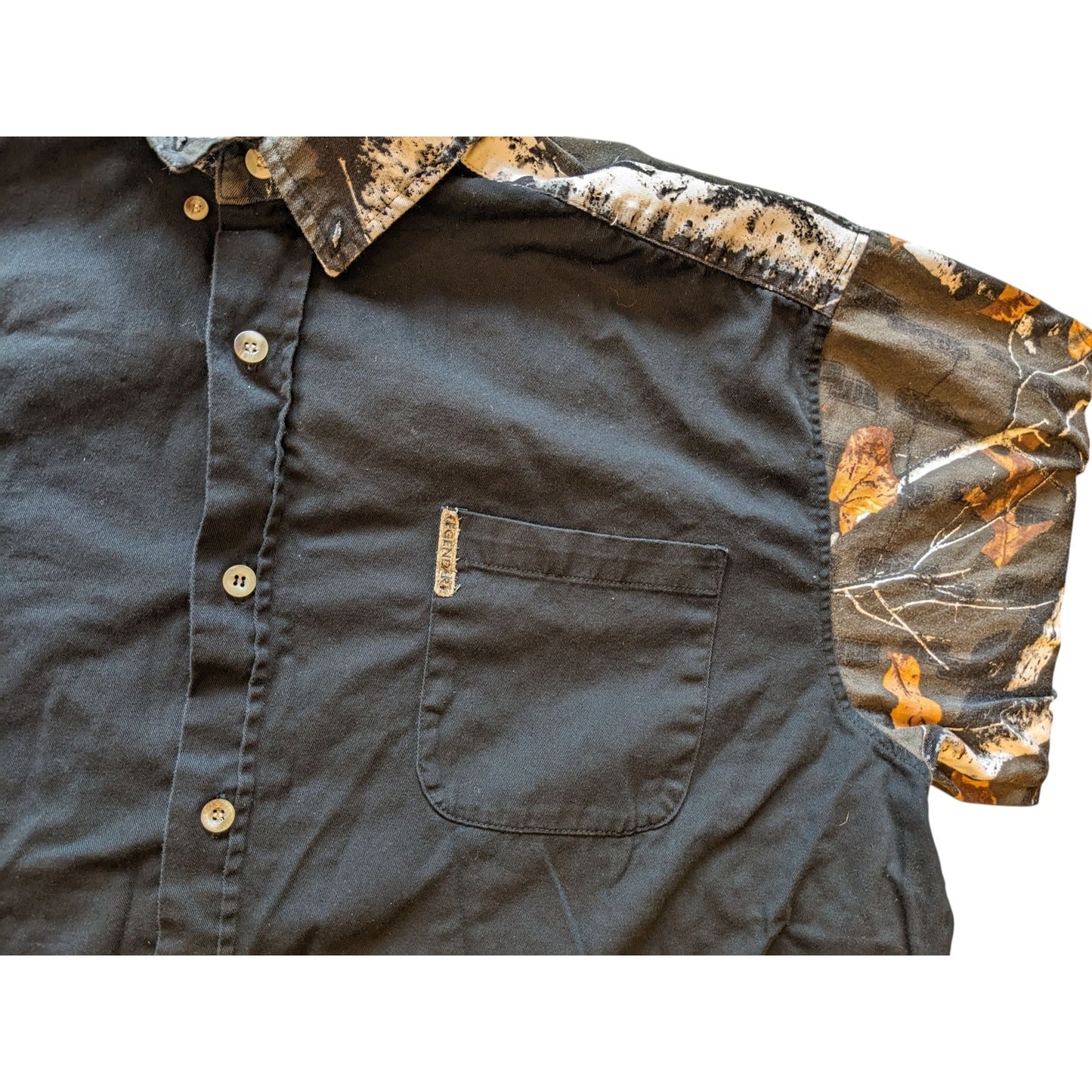 Legendary Whitetails Button Down Shirt Men 2XLT Camo Sleeves Long Sleeve Hunting