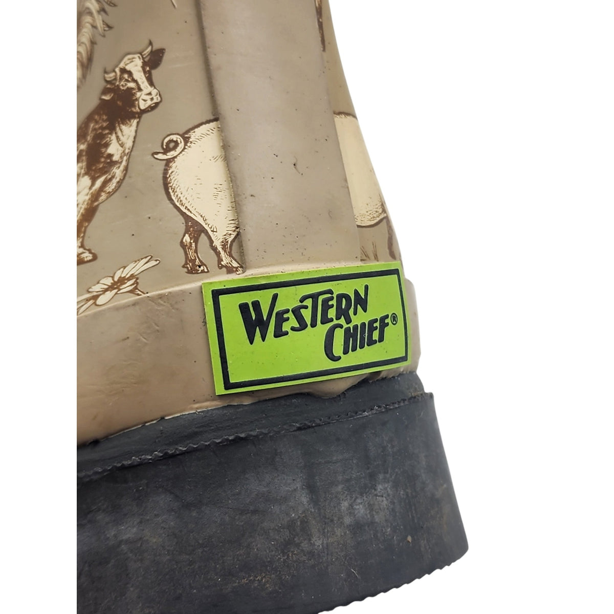 Western Chief Friendly Farms Rain Boots Womens 8 Animal Rubber Mid Cow Pig Horse