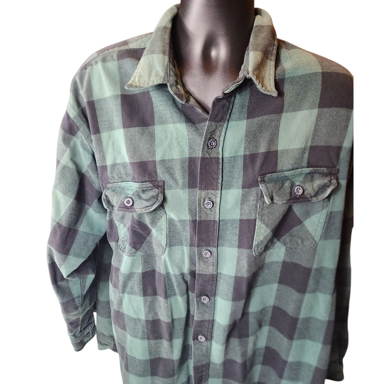 Moose Creek Flannel Shirt Men 3XLT Buffalo Plaid Button Up Workwear Lumberjack