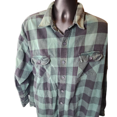 Moose Creek Flannel Shirt Men 3XLT Buffalo Plaid Button Up Workwear Lumberjack