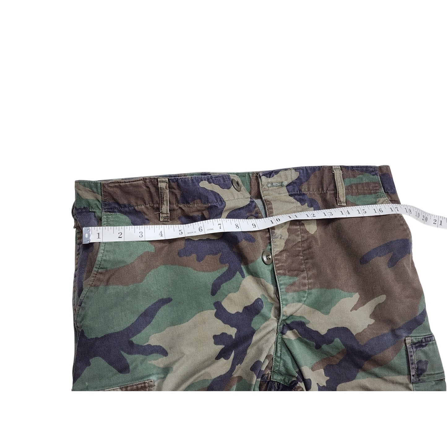 Military Woodland Camo Combat Trousers Medium BDU Pants Tactical Cargo Utility