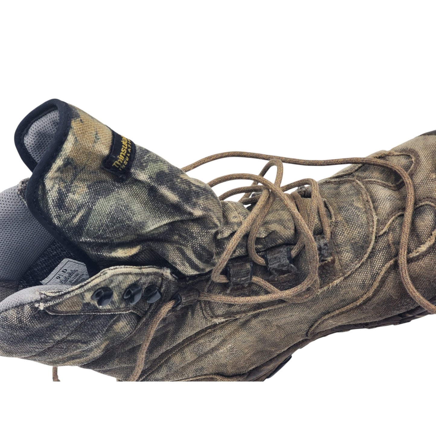 Cabelas Boots Mens 9.5D Thinsulate Ultra Hunting Boots Camo Hiking 81-2160