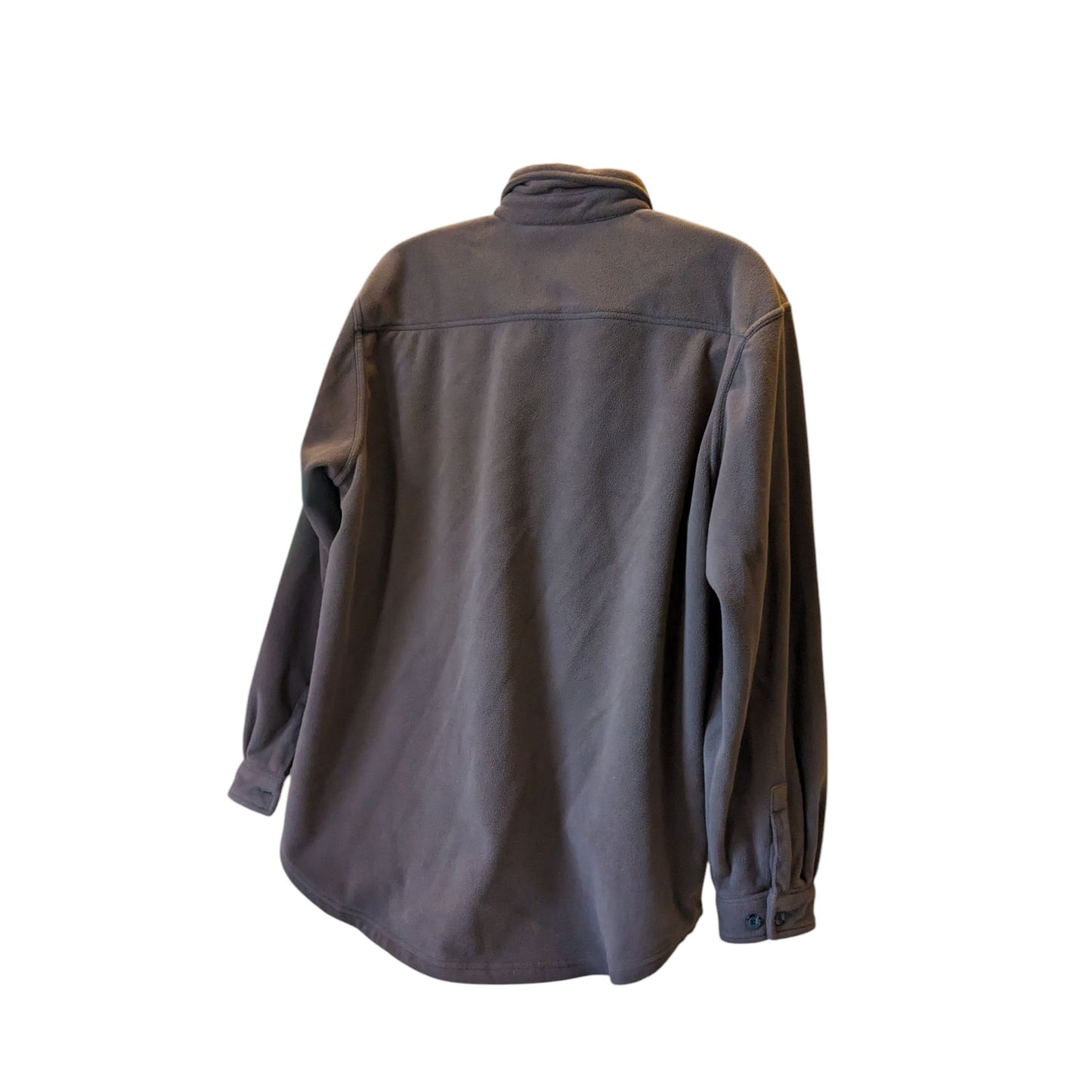 Route 66 Shirt Mens XL Brown Fleece Button Up Long Sleeve Jacket Overshirt Layer