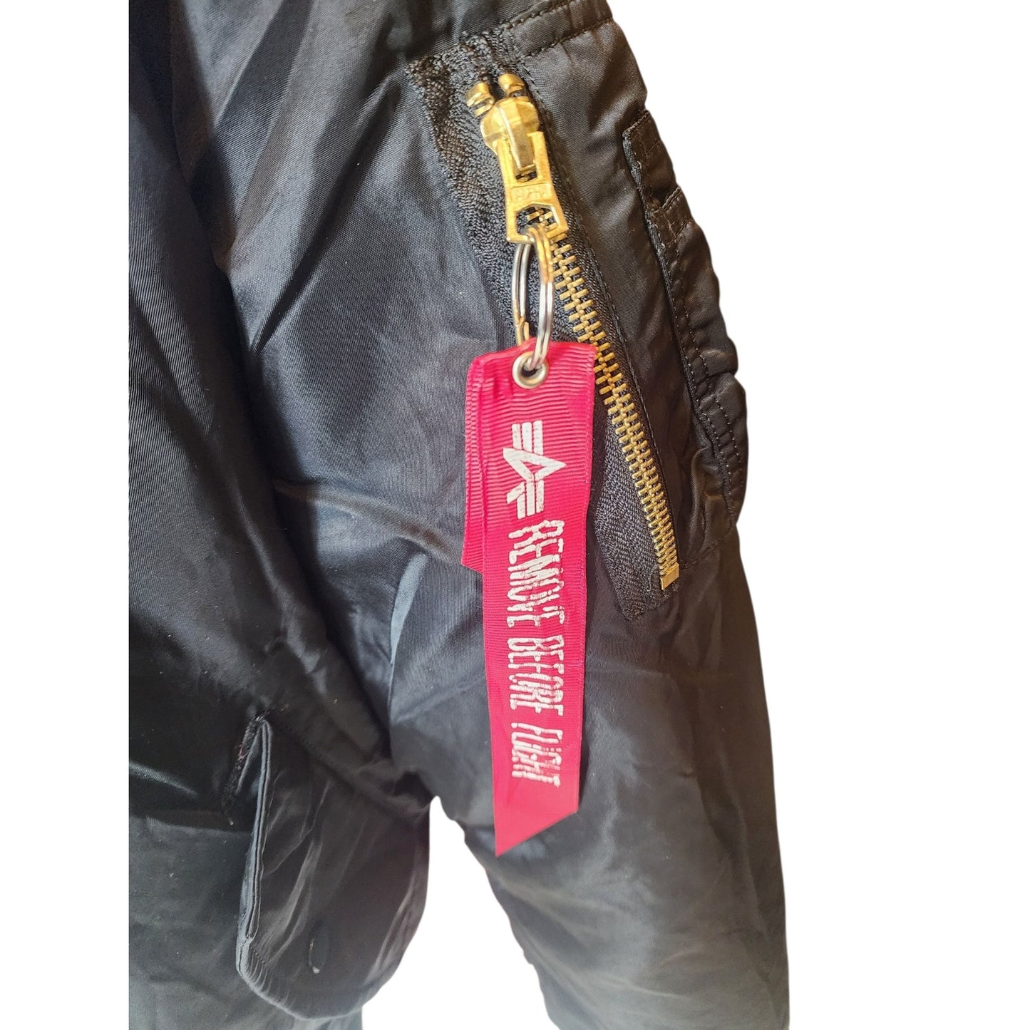 Alpha Industries NASA Apollo MA-1 Bomber Jacket Large Flight USAF Space Aviation