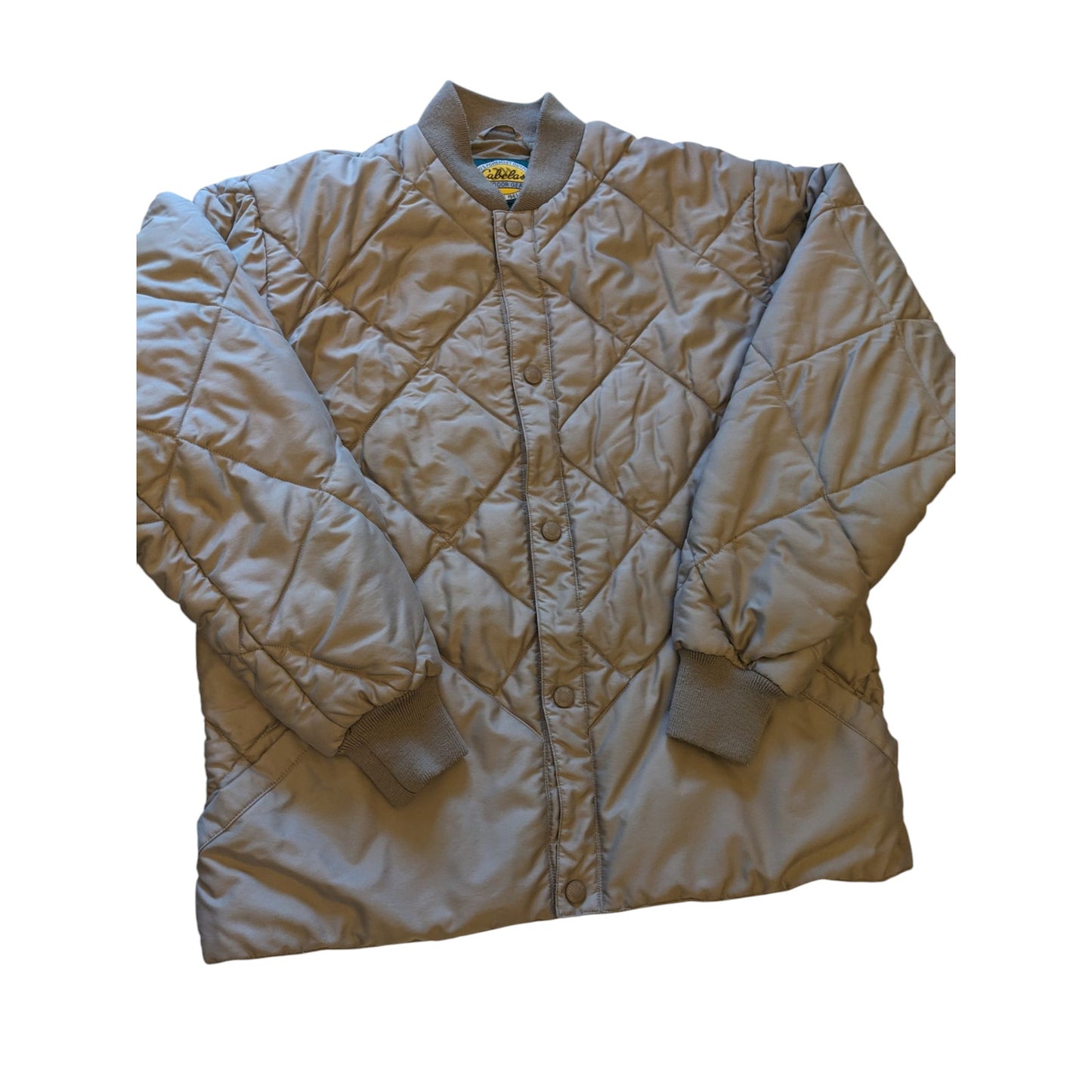 Cabelas Quilted Thinsulate Bomber Jacket Men Large Tall Goose Down Puffer Hiking