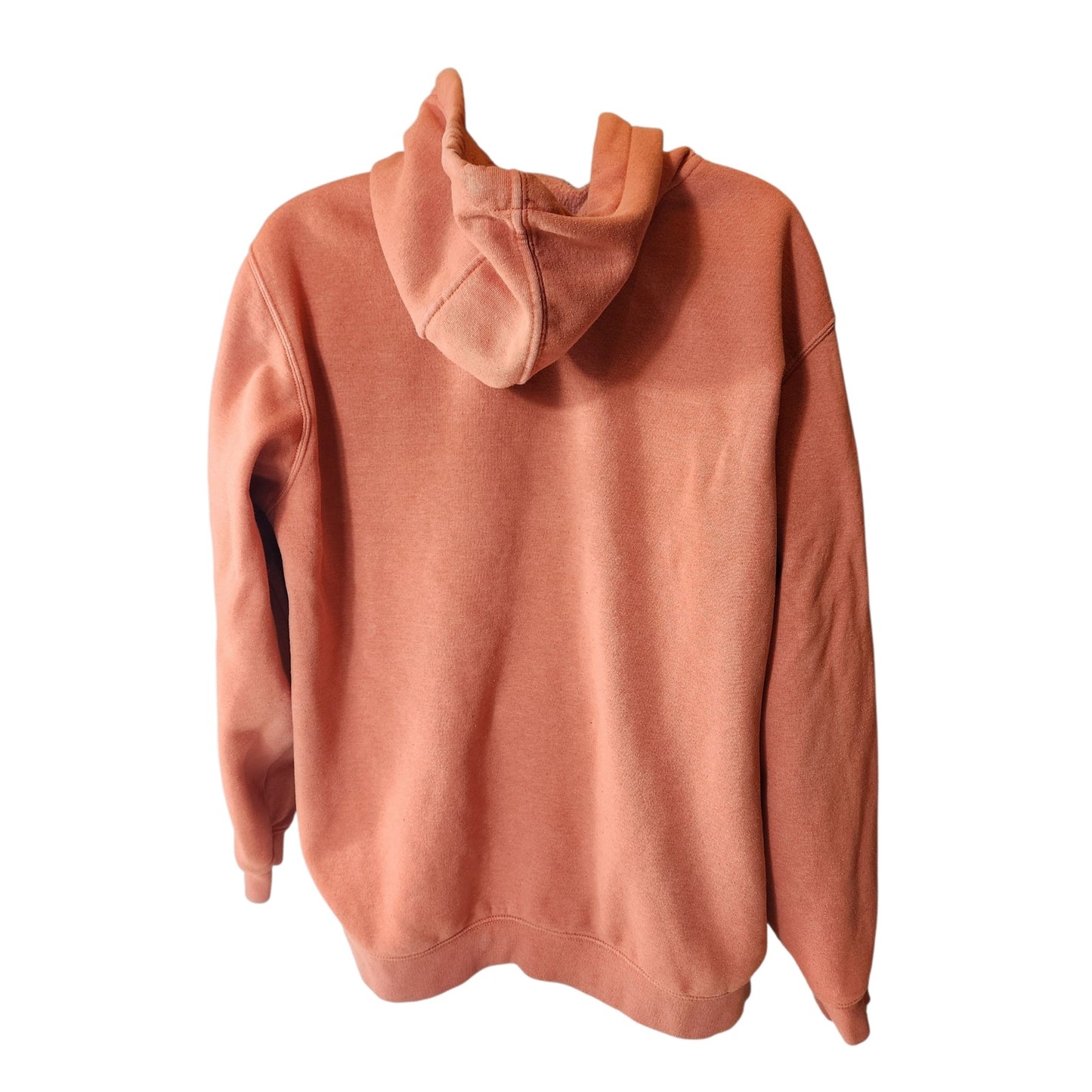 Carhartt Hoodie Mens XL Loose Fit Logo Sleeve Sweatshirt Rust Orange Pullover