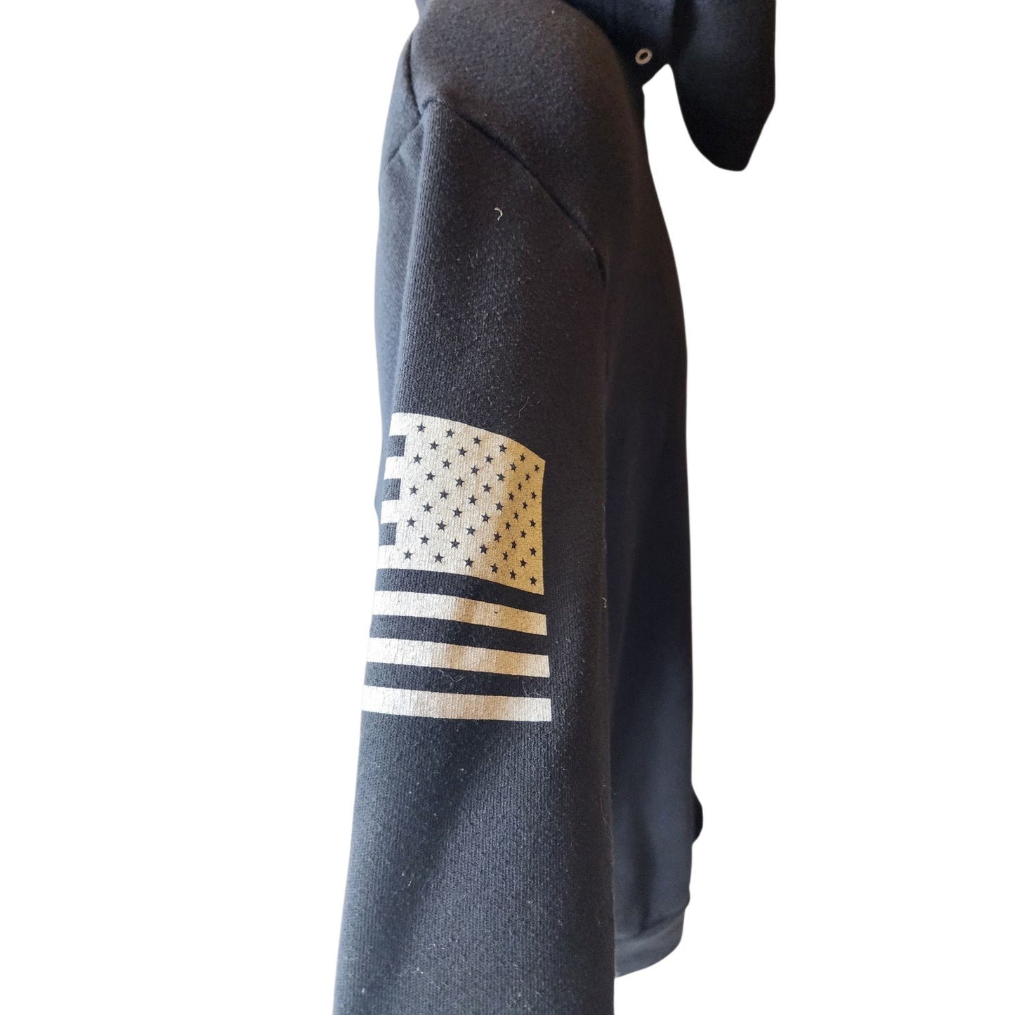 Grunt Style Hoodie Mens XXL Zip Skull Ace Patriotic USA Military Veteran Flag