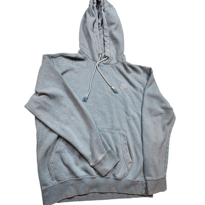 Nike Speckled Blue Hoodie Mens Large Pullover Fleece Sweatshirt Y2K DQ4663-416