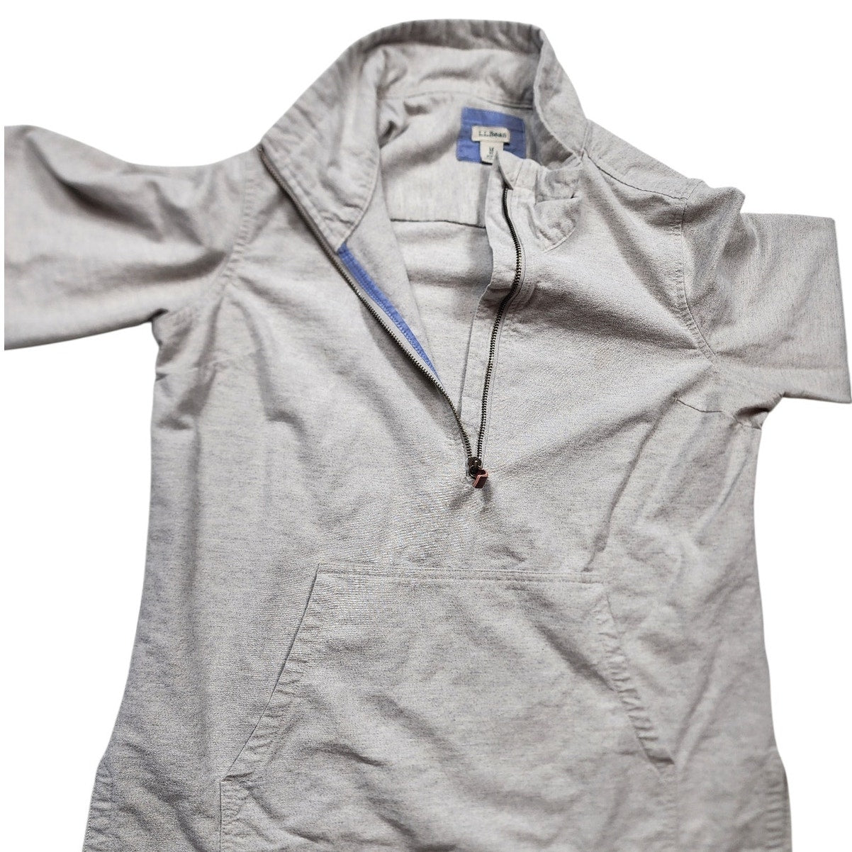 LL Bean Pullover Mens Medium Sweatshirt Quarter Zip Outdoor Casual Hiking Rugged