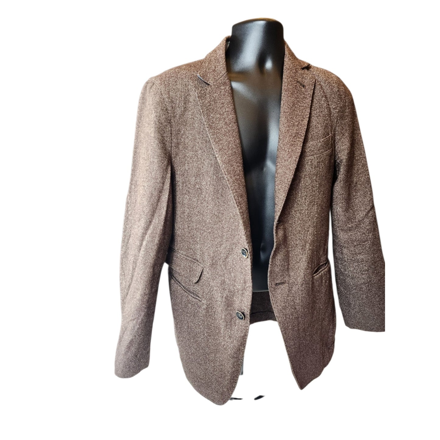 Scott James Blazer Mens Small 38 Wool Two Button Jacket Sport Coat Classic Tweed
