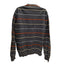 IZOD Sweater Womens XL Black Striped Crewneck Pullover Casual Knit Long Sleeve