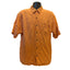 Tommy Bahama Silk Shirt Mens Large Orange Check Short Sleeve Button Beach Resort