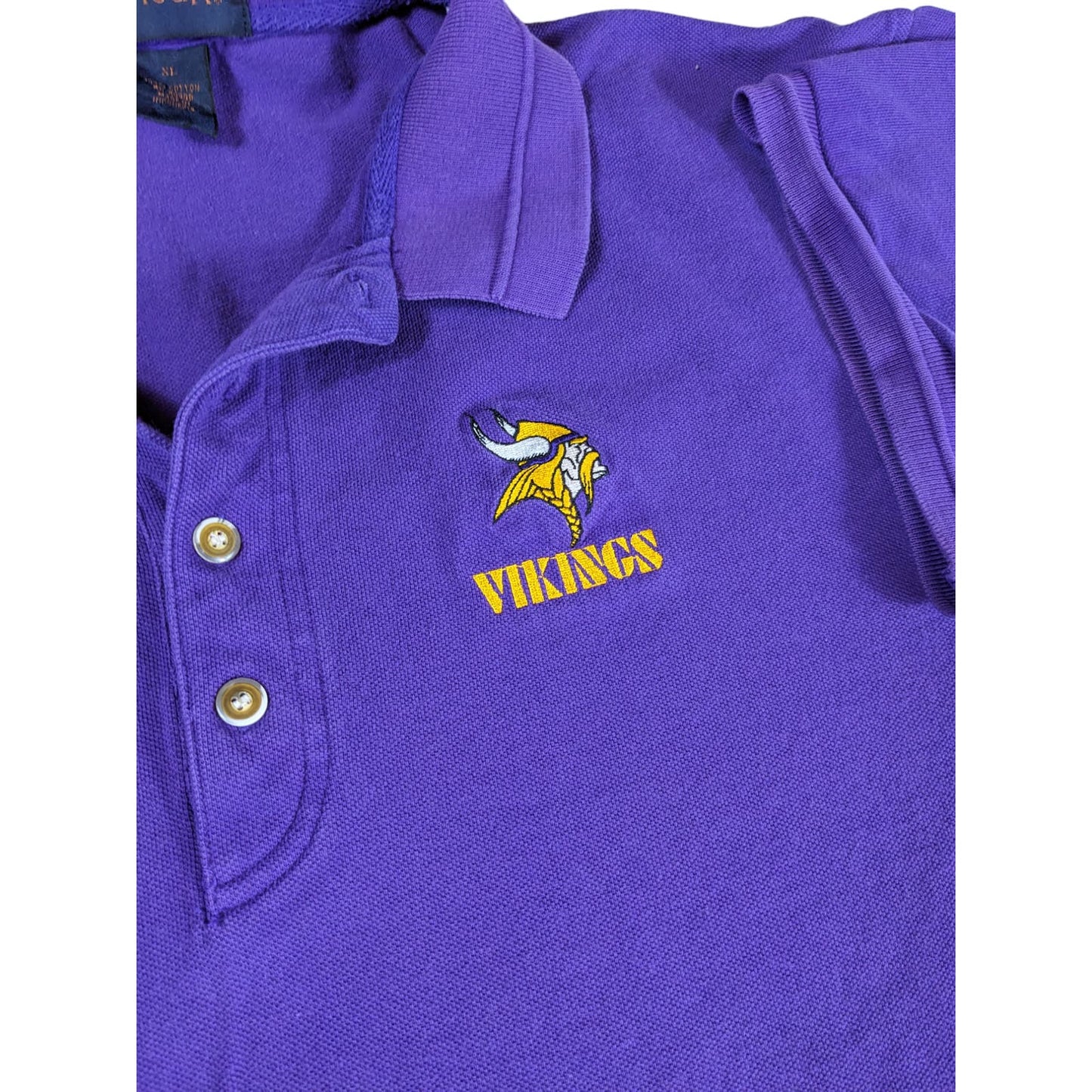 Antigua Polo Golf Shirt MN Vikings Mens XL Short Sleeve Purple Minnesota