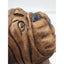 Vintage Bulldog Statue Carved Wooden Dog Figurine Farmhouse Animal Gift Decor 6"