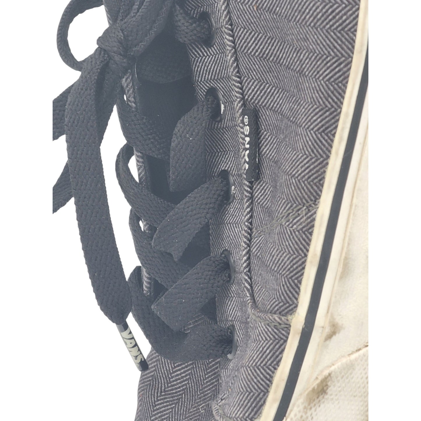 Vans Sneakers Mens 12 Gray Herringbone Low Top Skate Shoes Casual VN-ONLUL9B-MEN