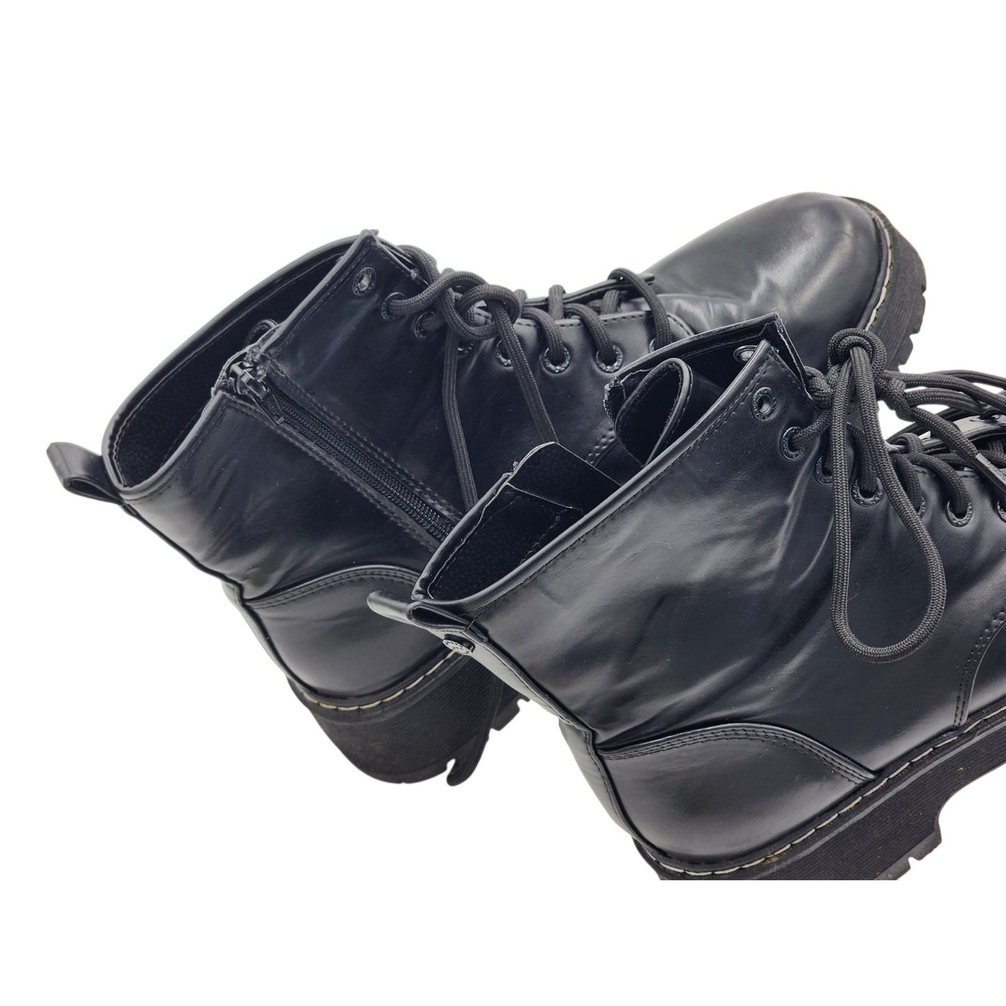 Madden NYC Boots Womens 10 Combat Platform Chunky Zipper Lug Sole Goth Grunge