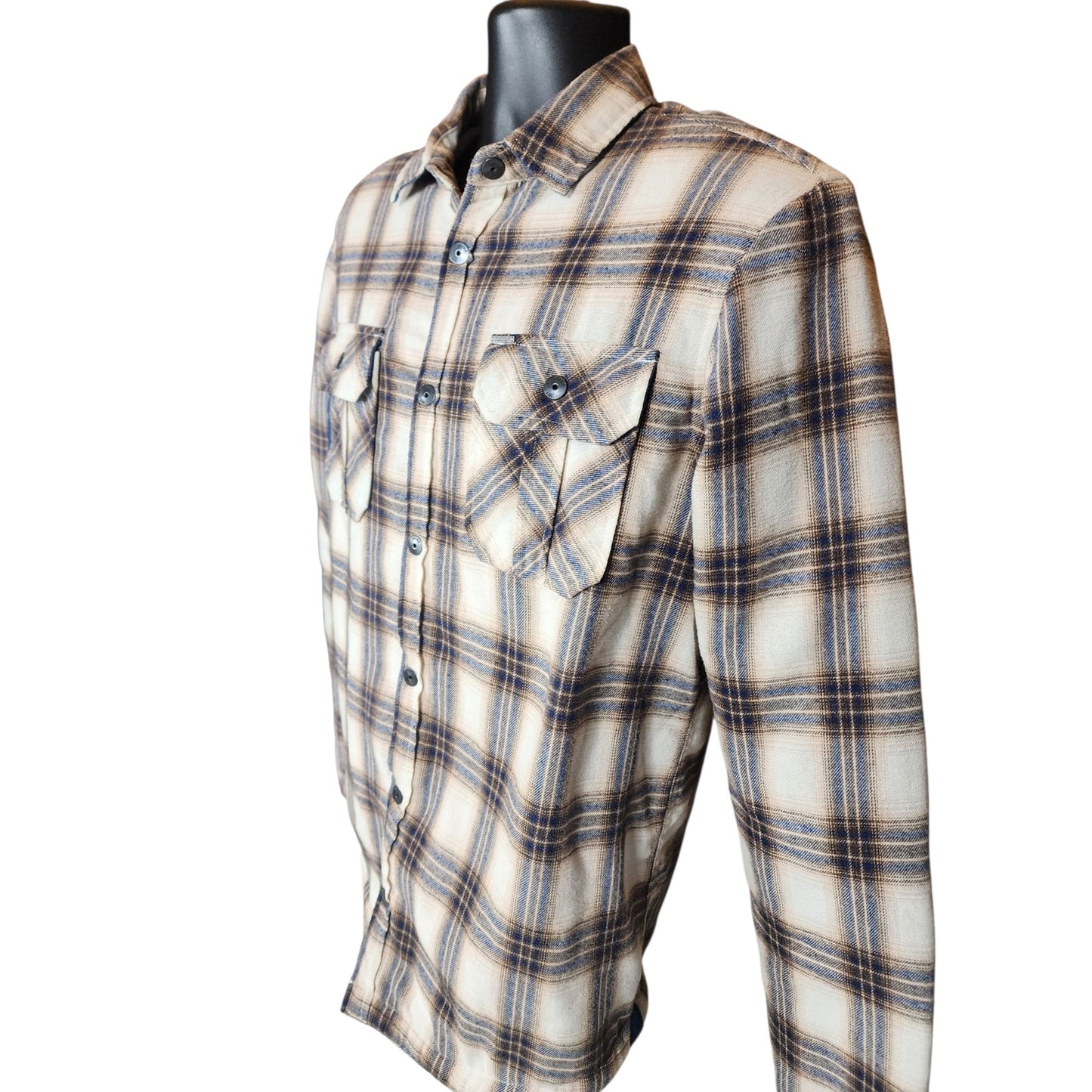 Buffalo David Bitton Mens Large Sherpa Lined Plaid Flannel Jacket Shirt Shacket