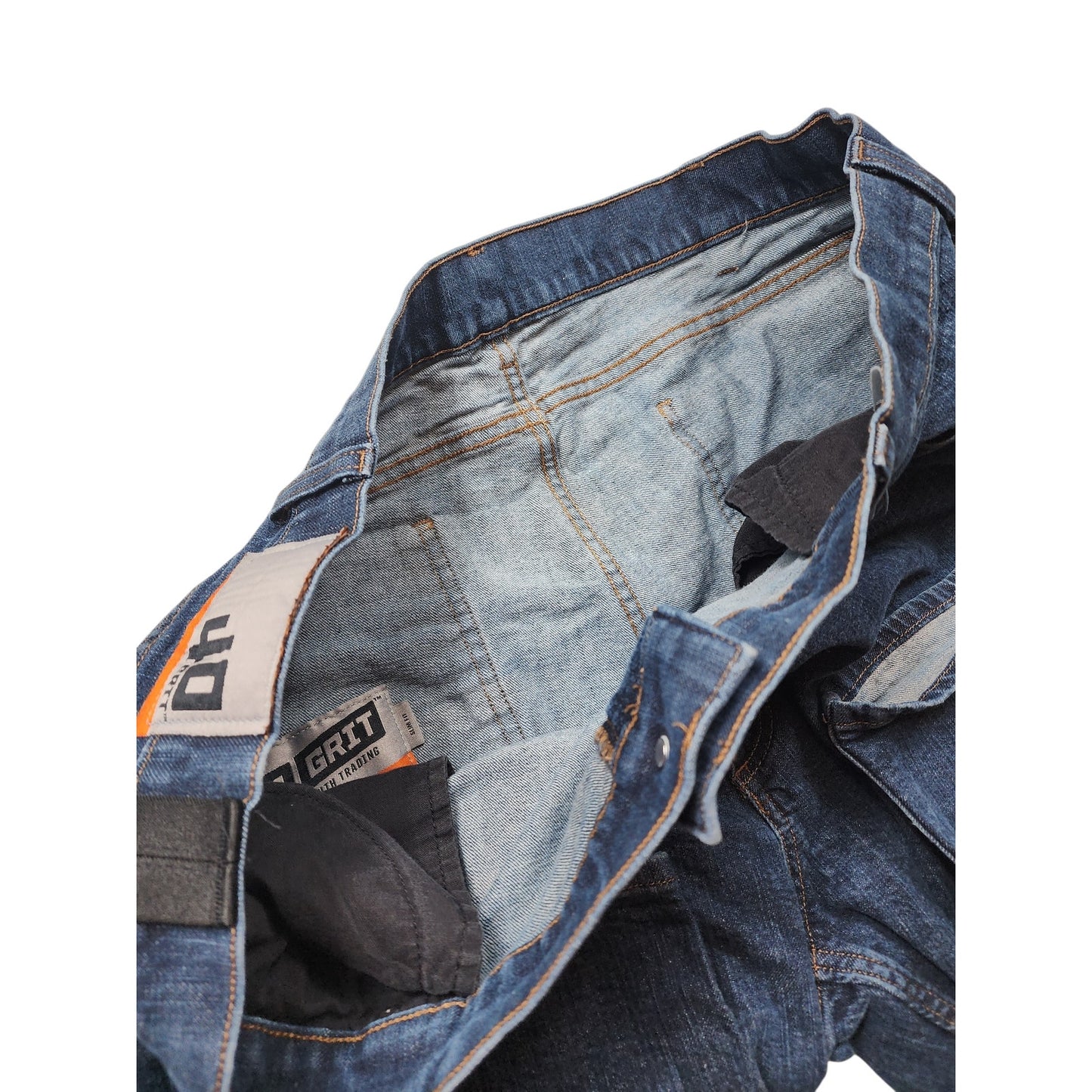 Duluth Trading 40 Grit Work Jeans Men 44x32 Slim Fit Carpenter Denim Pant Rugged