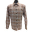 Wrangler Mens XL Brown Flannel Shirt Long Sleeve Button Down Plaid Workwear