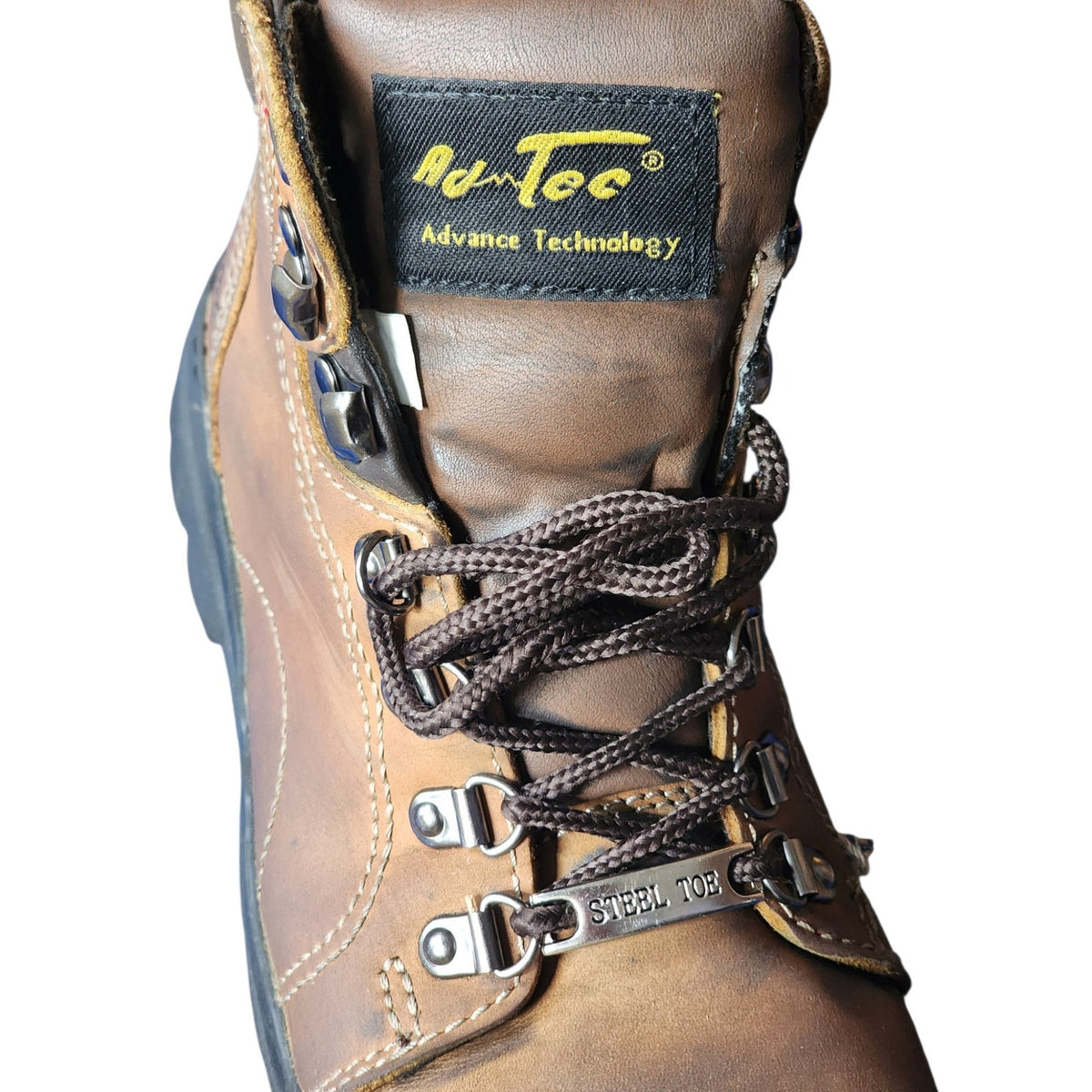 AdTec Steel Toe Work Boots Womens 9 Leather ASTM F2413 Lug Hiking Safety 2977
