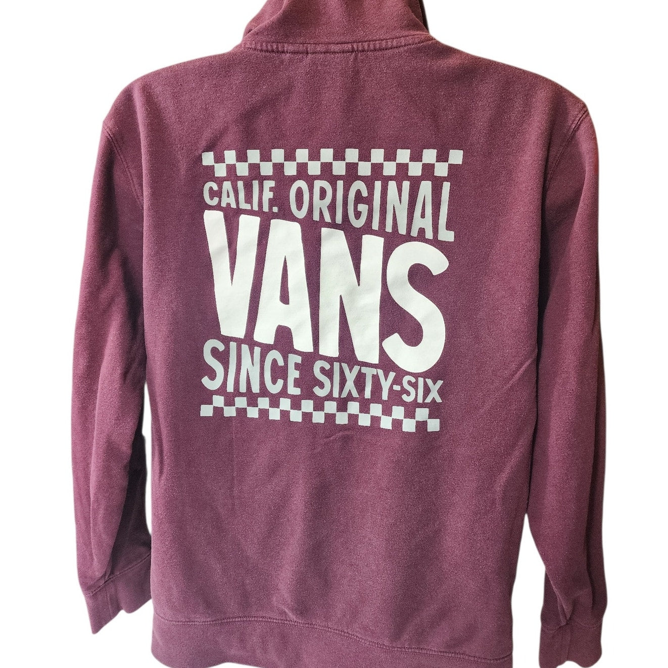 VANS Hoodie Mens Medium Women Large Maroon Pullover Sweatshirt California Skater
