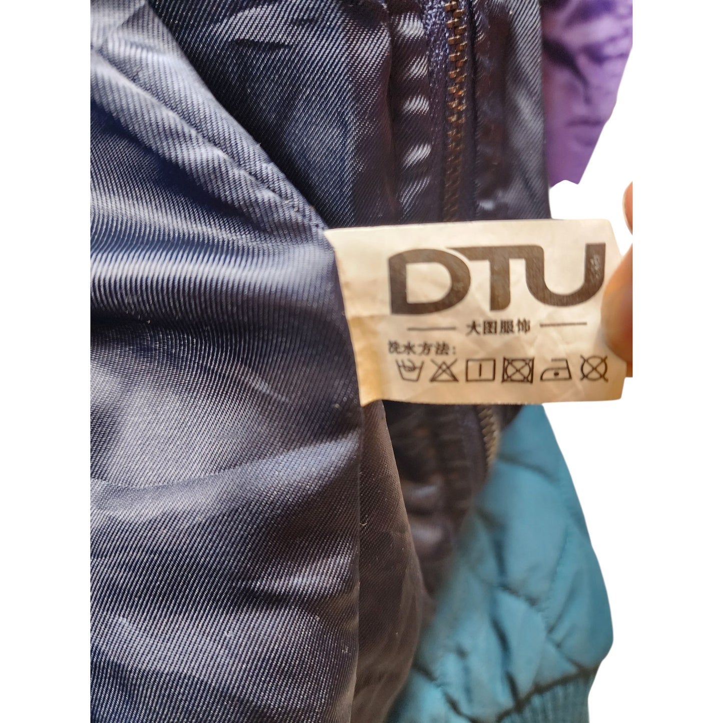 DTU Pink Colorblock Jacket M Oversized XL Quilted Patchwork Bomber Retro Street