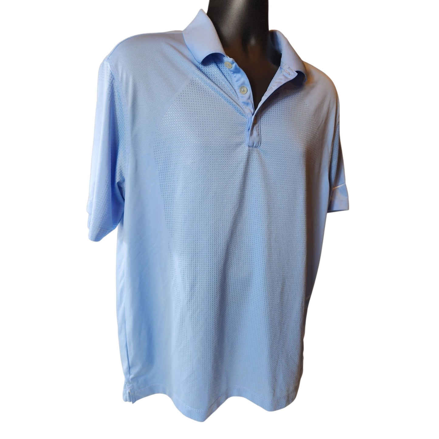 Nike Golf Dri-Fit Tour Polo Shirt Mens Large Light Blue Athletic Lightweight