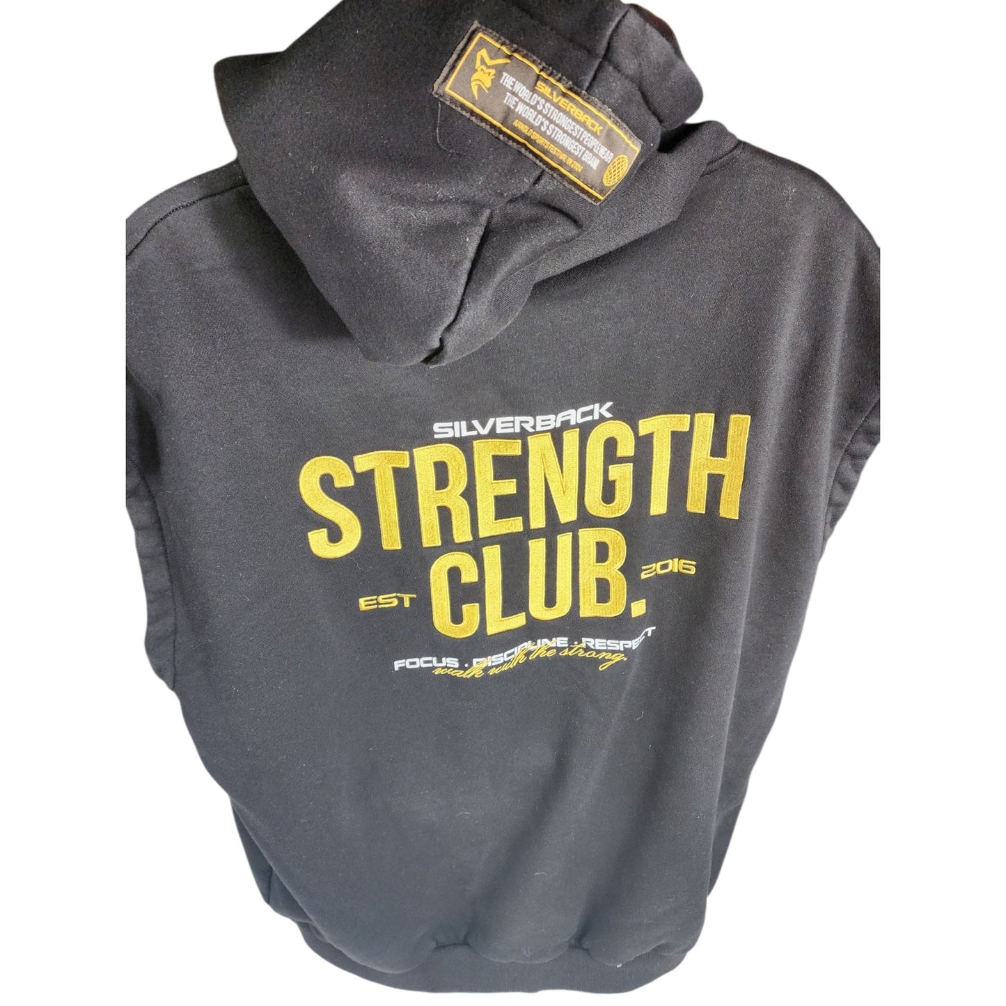 Silverback Strength Club Sleeveless Hoodie Mens 4XL Gym Bodybuilding Musclewear