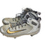 Nike Huarache Baseball Cleats 10.5 Gray Gold Metal Spikes High Top 923428-070