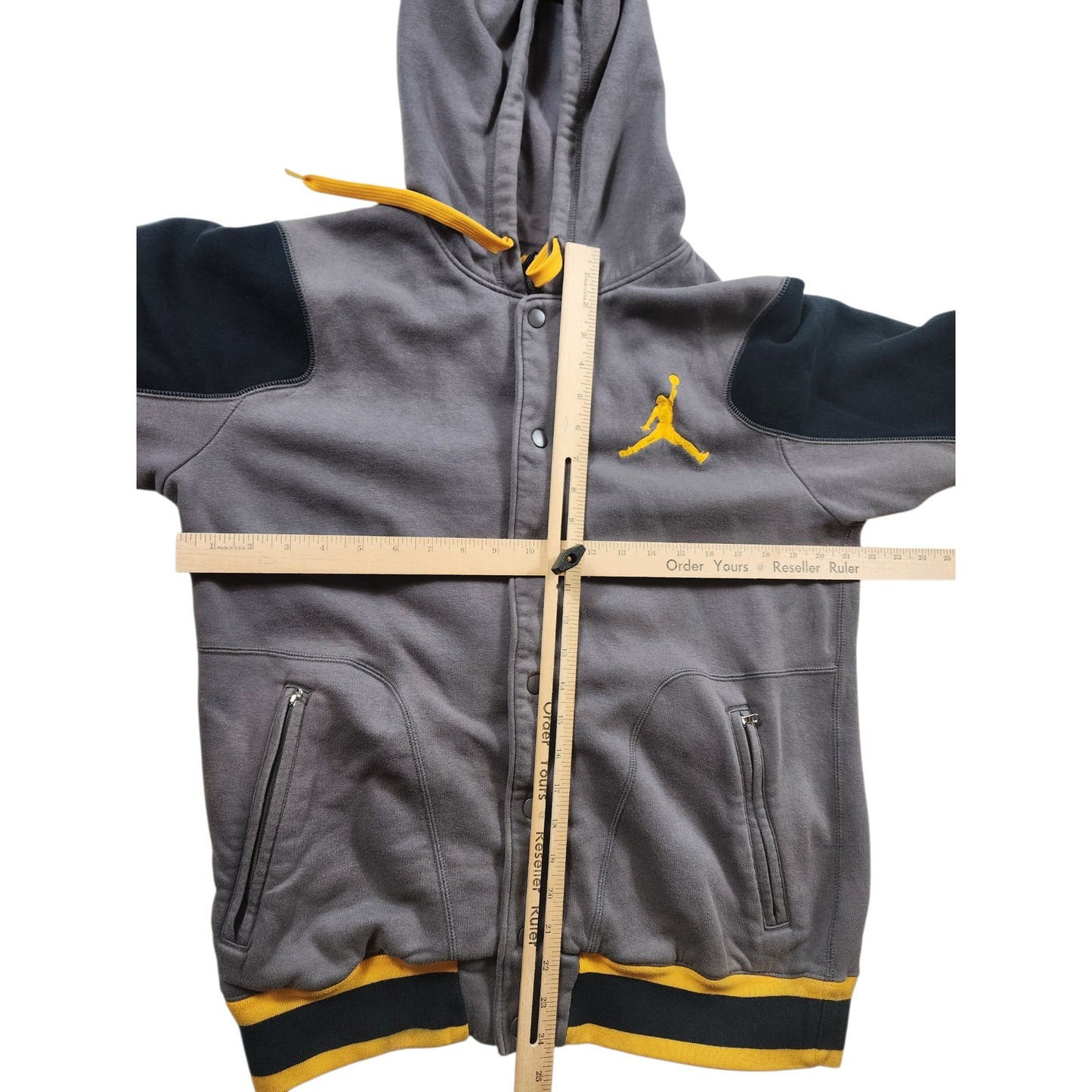 Nike Jordan Hoodie Mens Large Fleece Jacket Button Sweatshirt Jumpman Streetwear