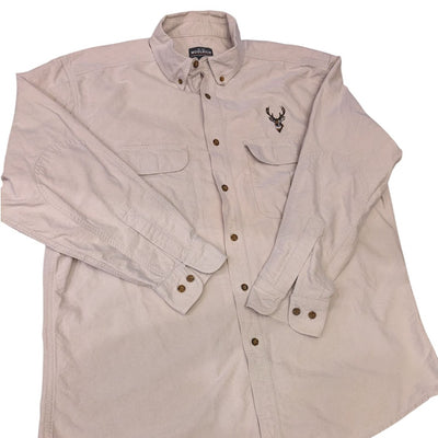 Woolrich Shirt Mens XL Hunting Button Up Deer Embroidered Workwear Vintage