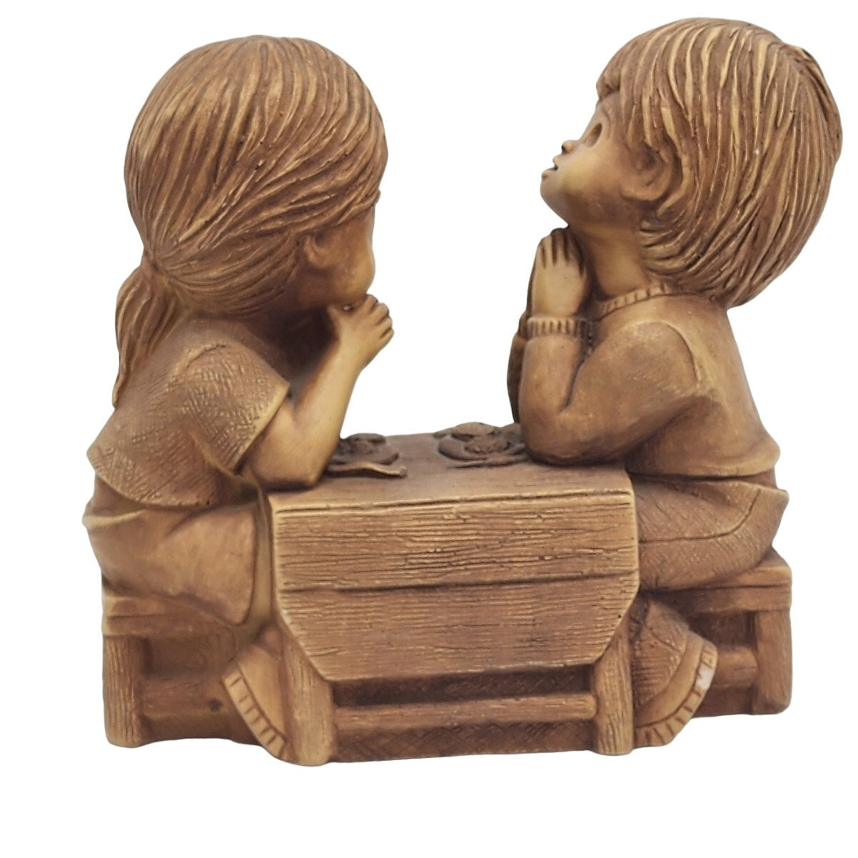 Vintage Fannykins Bill Mack We Thank You Lord Signed Solar Statuary Collectible