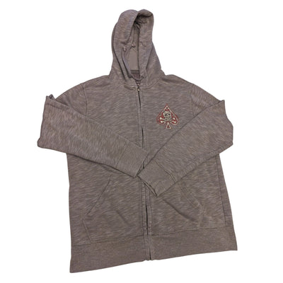 Lucky Brand Hoodie Women Large Men Medium Skull Spade California Sweatshirt