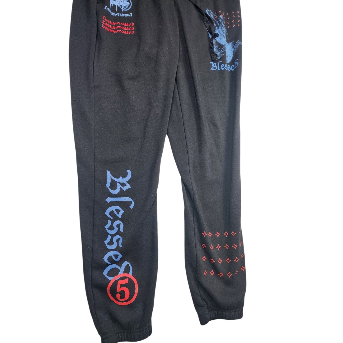 Brooklyn Cloth Jogger Sweatpants Womens Medium Blessed Prayer Graphic Streetwear