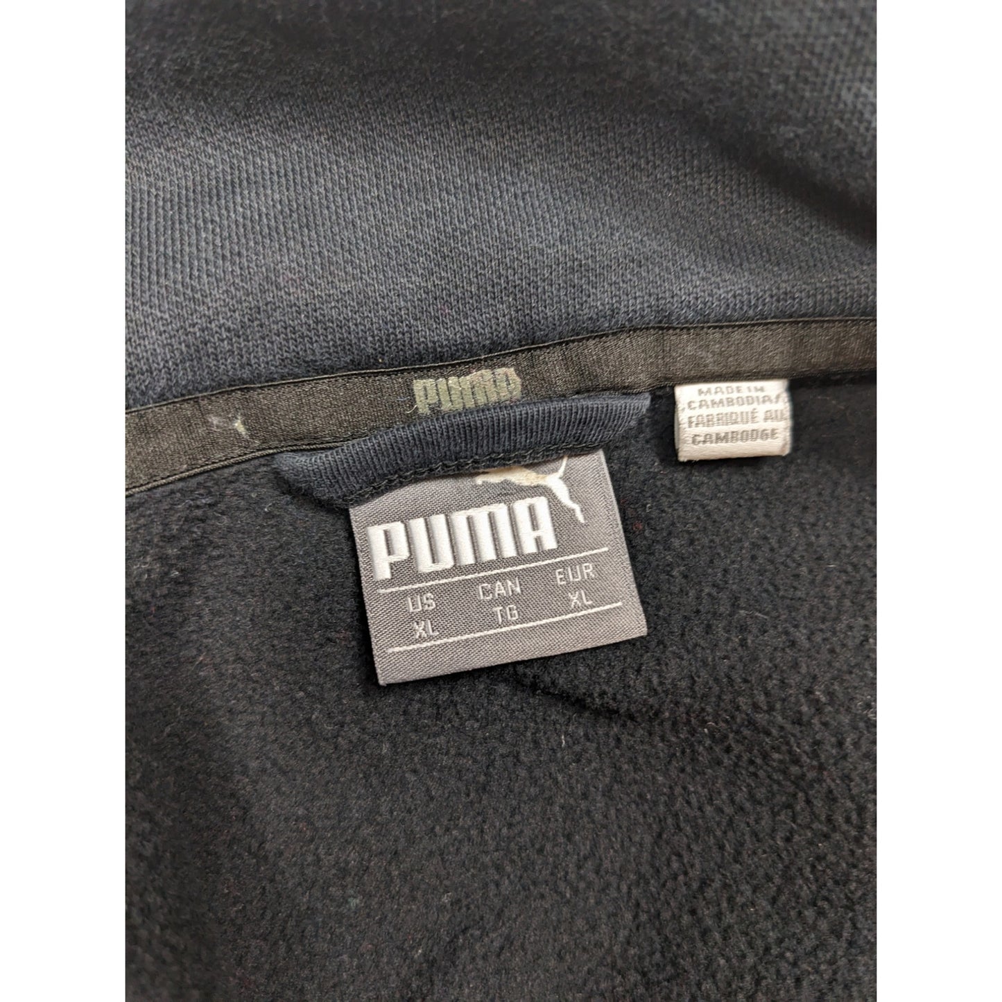Puma Track Jacket Full Zip XL Athletic Training Gym Kangaroo Pockets 582288-01
