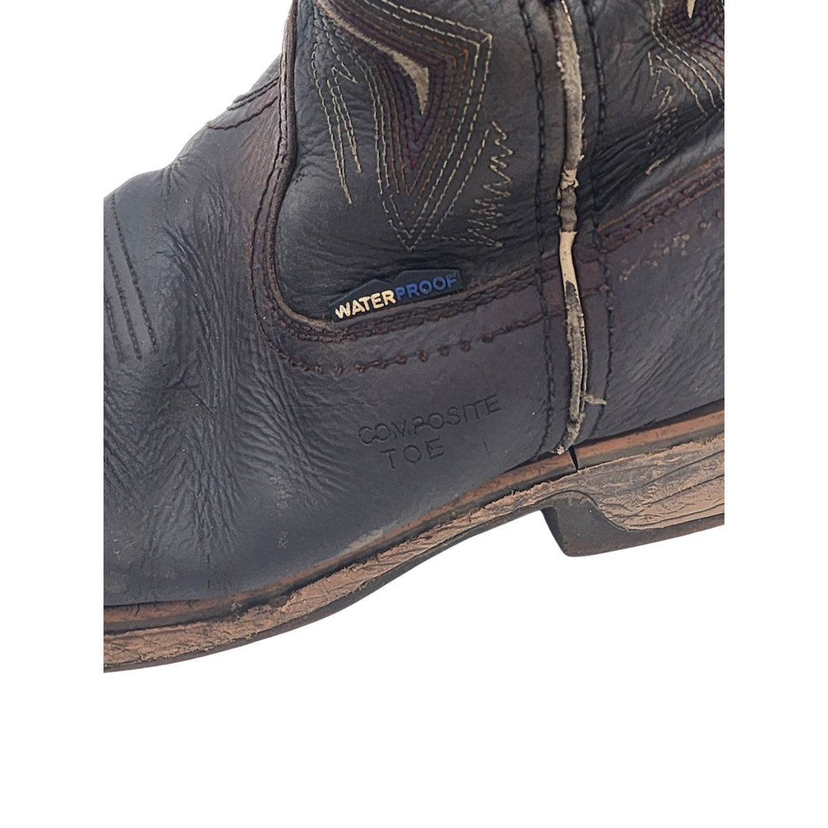 Tony Lama Boots Men 9D Waterproof Toe Leather Western Cowboy Safety Ranch TW3402