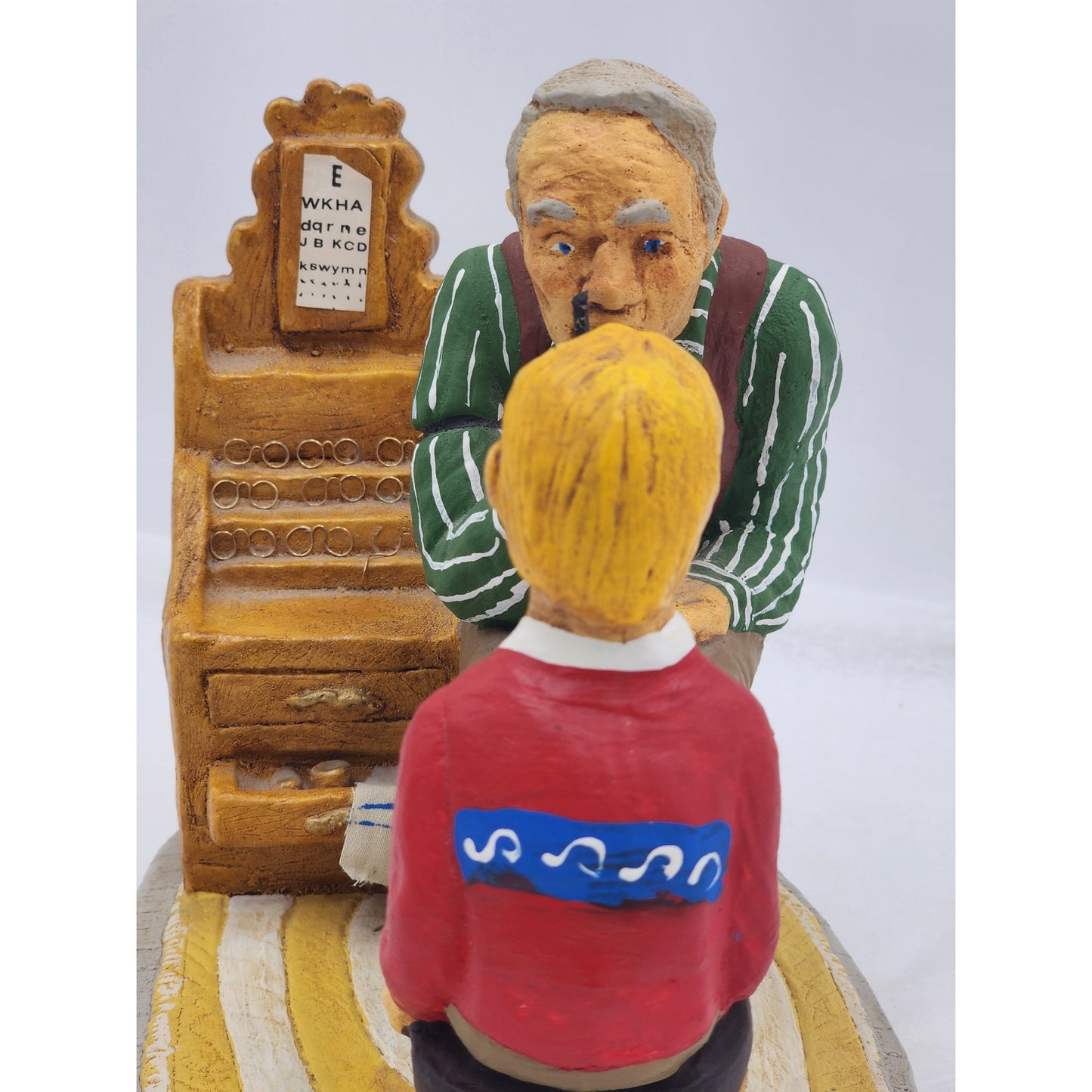 Vintage Lauren Marems Sculpture Eye Doctor Optometrist Gift Patient 1976 Signed