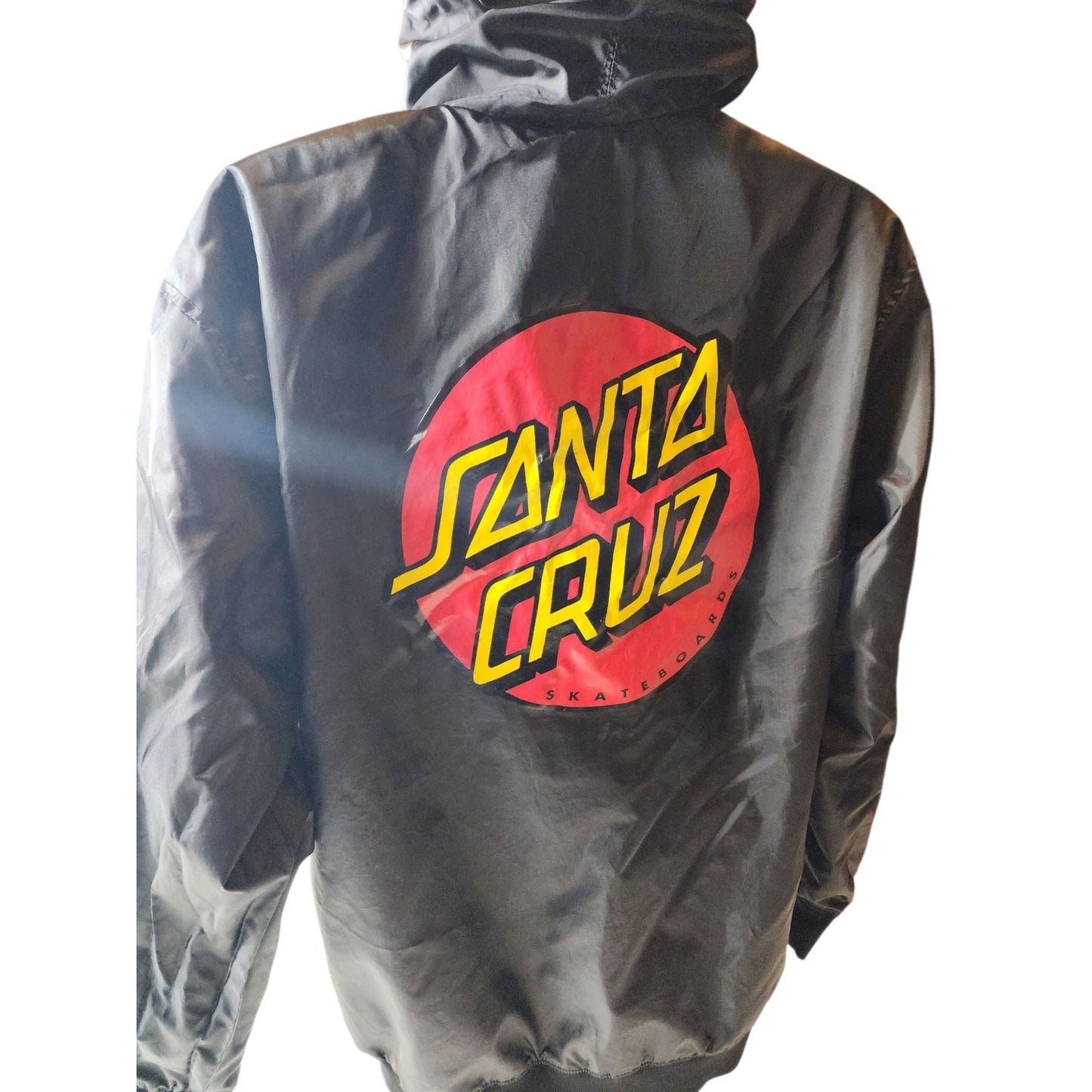 Santa Cruz Skateboards Windbreaker Large Jacket Hooded Logo Streetwear Grunge