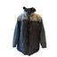 PX Clothing Jacket Mens 3XLT Hooded Puffer Full Zip Gray Black Colorblock Hoodie