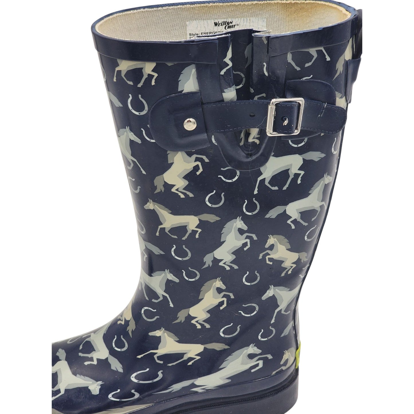 Western Chief Rain Boots Womens 6 Horse Waterproof Tall Rubber Energetic Equines