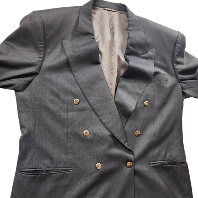 Canali Milano Blazer Jacket 58L Double Breasted Suit Coat Wool Italy Italian