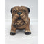 Vintage Bulldog Statue Carved Wooden Dog Figurine Farmhouse Animal Gift Decor 6"