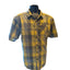 Simms Plaid Fishing Shirt Mens XL Yellow Short Sleeve Casual Outdoor Lightweight