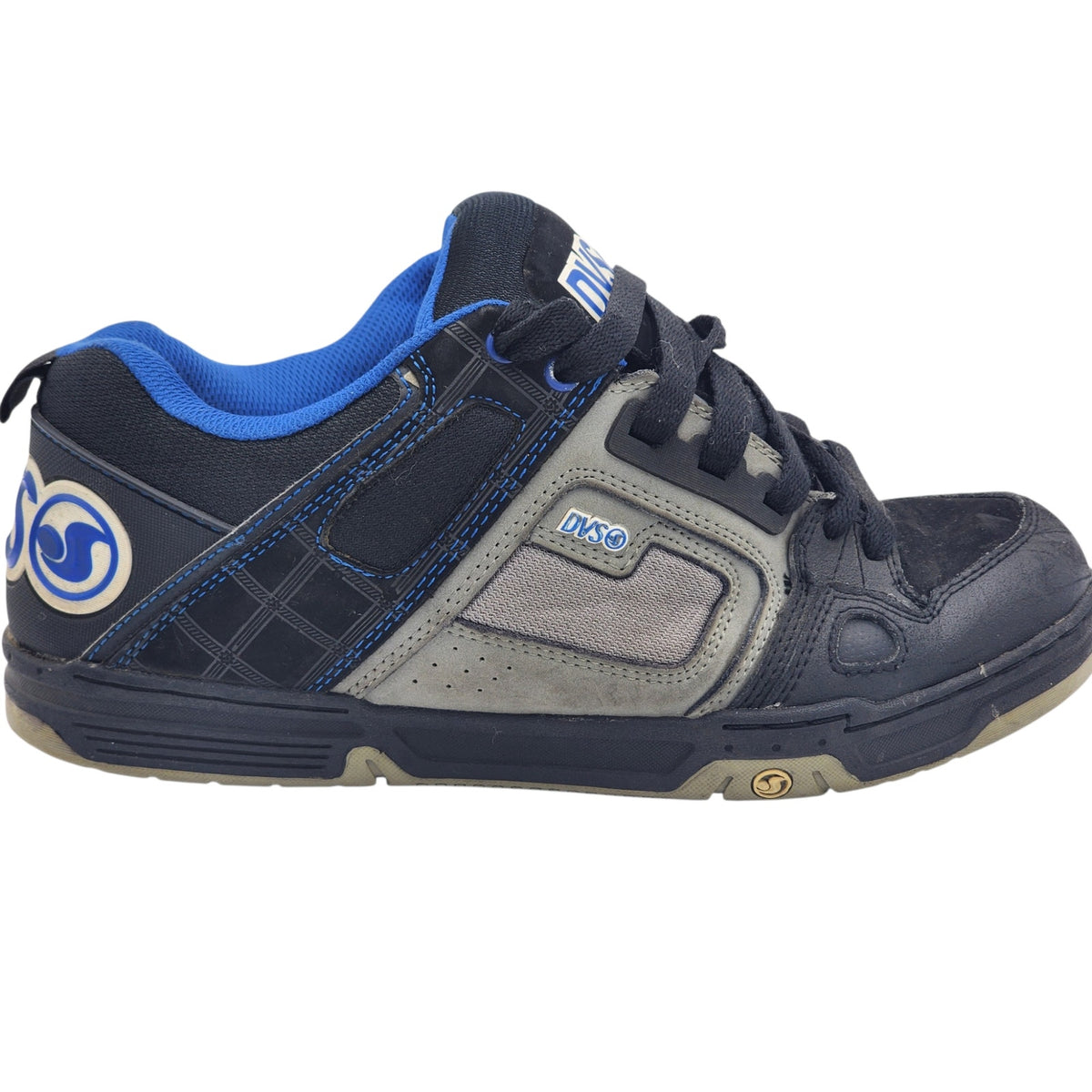DVS Comanche Mens 10 Black Gray Blue Skate Shoes Y2K Chunky Streetwear DVF000029