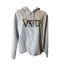 VANS Hoodie Womens Medium Floral Embroidered Raw Hem Cut Off Pullover Sweatshirt