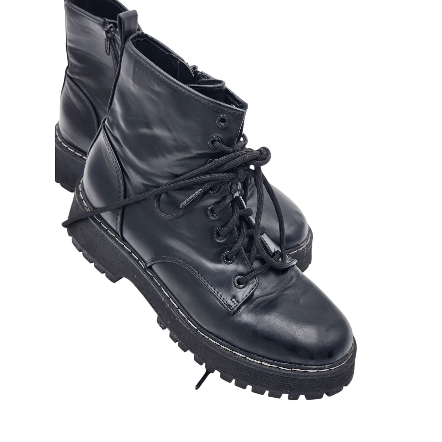 Madden NYC Boots Womens 10 Combat Platform Chunky Zipper Lug Sole Goth Grunge