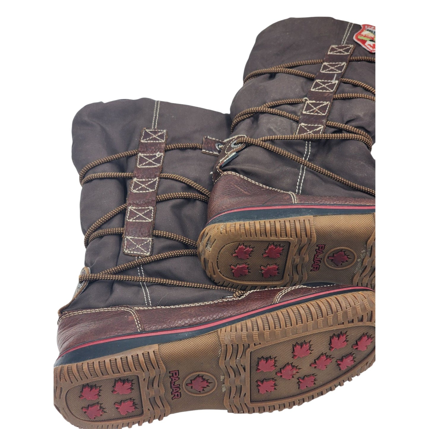 Pajar Boots Womens 7-7.5 Tall Snow Winter Hiking Leather Waterproof Fur Canada