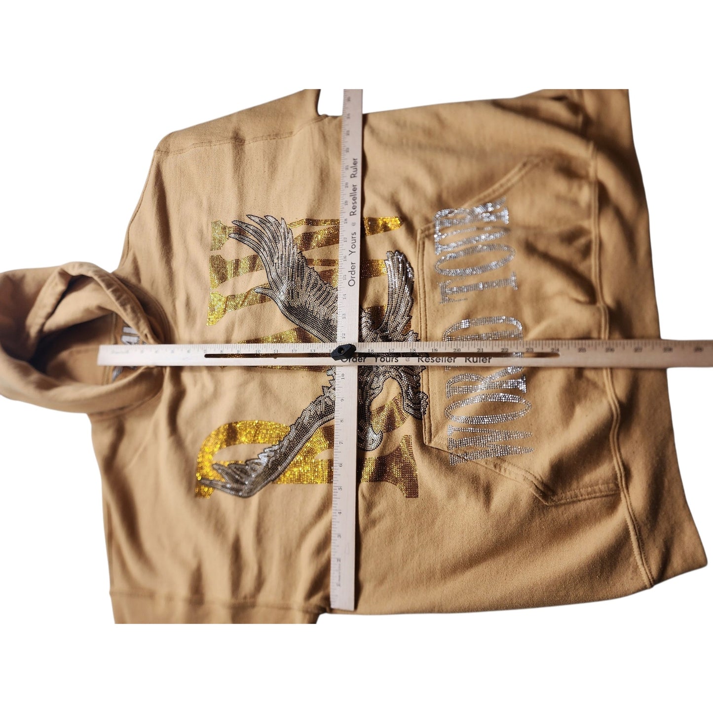 Rawyalty RAW World Tour Hoodie Mens XL Eagle Graphic Rhinestone USA Sweatshirt