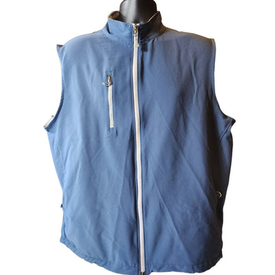 Peter Millar Wind Vest Mens XL Blue Full Zip Lightweight Golf Jacket Activewear