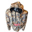Carbon Savage Camo Pullover Windbreaker Hoodie Mens Large Womens XL Mesh Skater